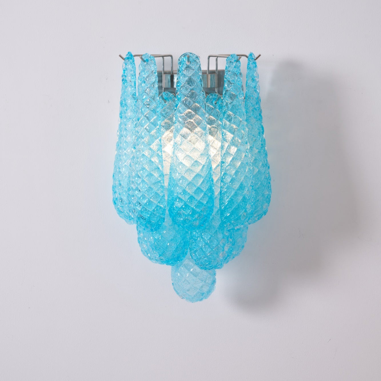 Aurora Wall Lamp Pink Teardrop Glass Floral Artistic - Letslighting