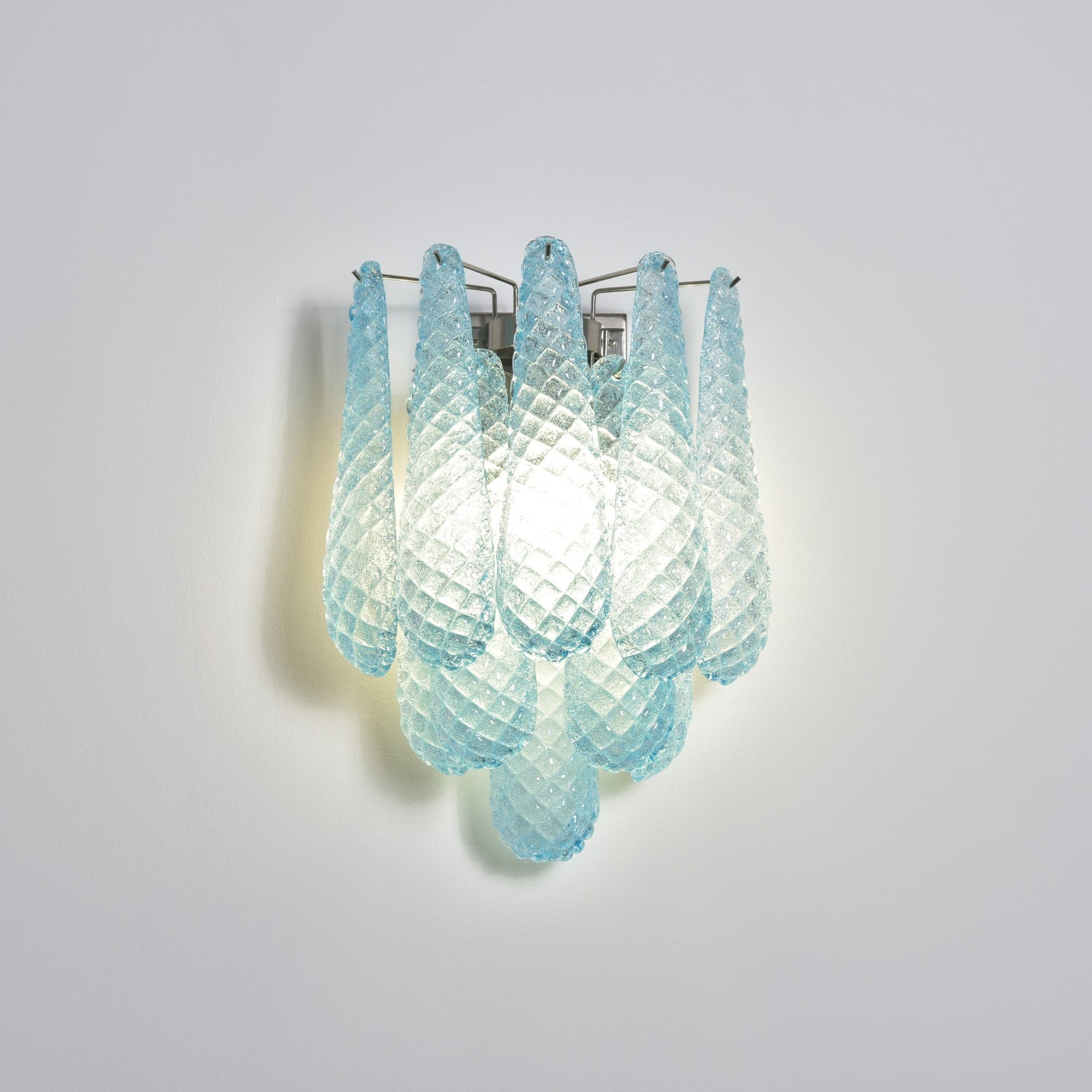 Aurora Wall Lamp Pink Teardrop Glass Floral Artistic - Letslighting
