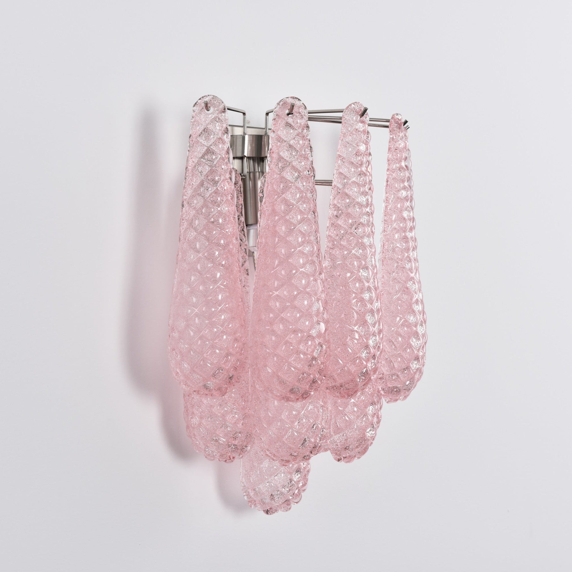 Aurora Wall Lamp Pink Teardrop Glass Floral Artistic - Letslighting