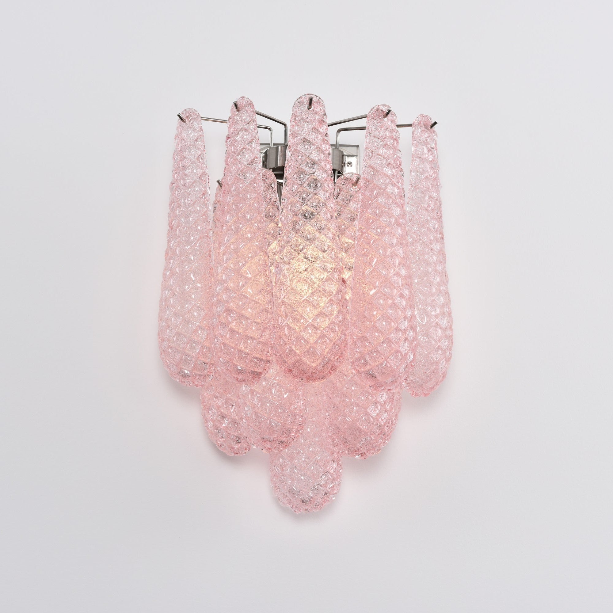 Aurora Wall Lamp Pink Teardrop Glass Floral Artistic - Letslighting
