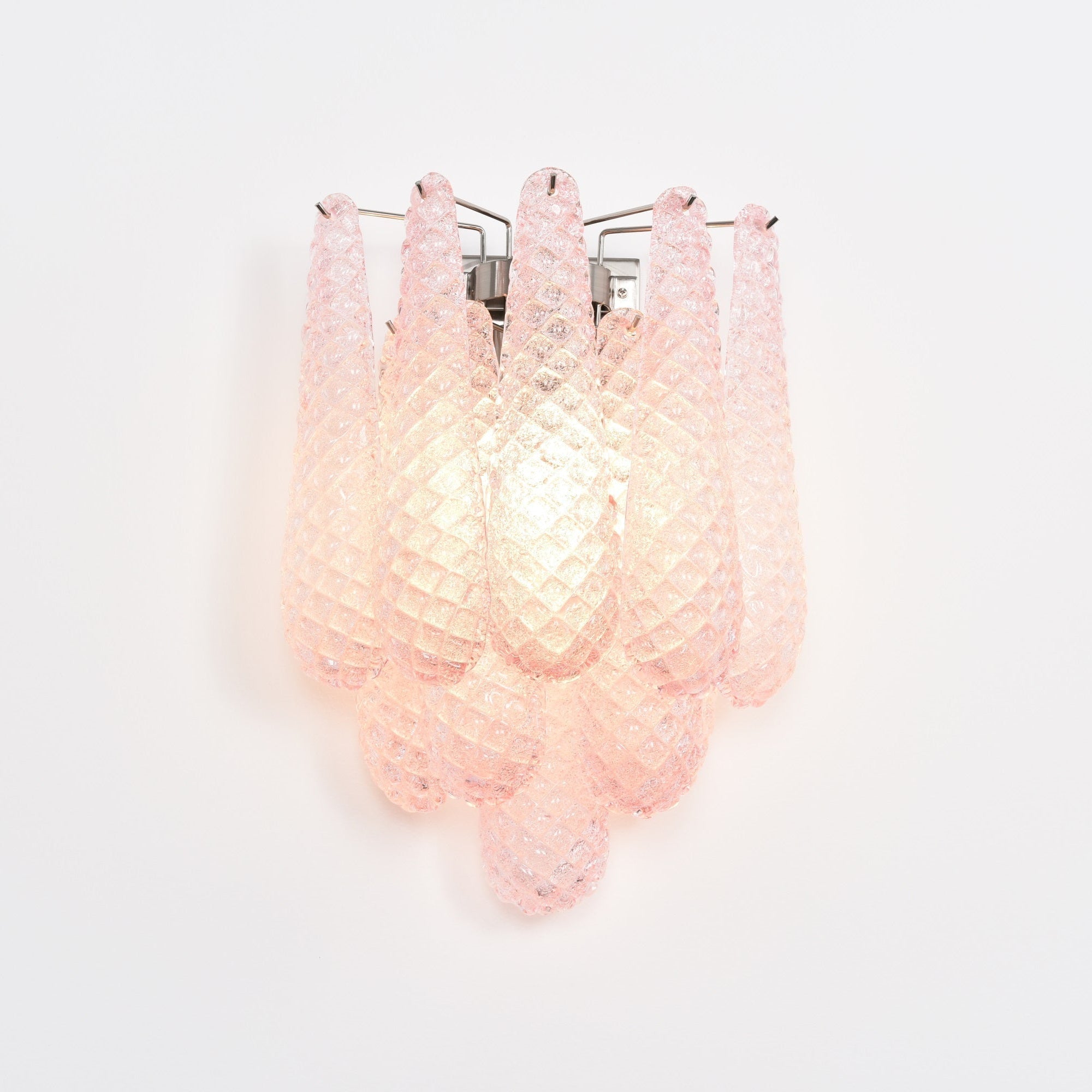 Aurora Wall Lamp Pink Teardrop Glass Floral Artistic - Letslighting