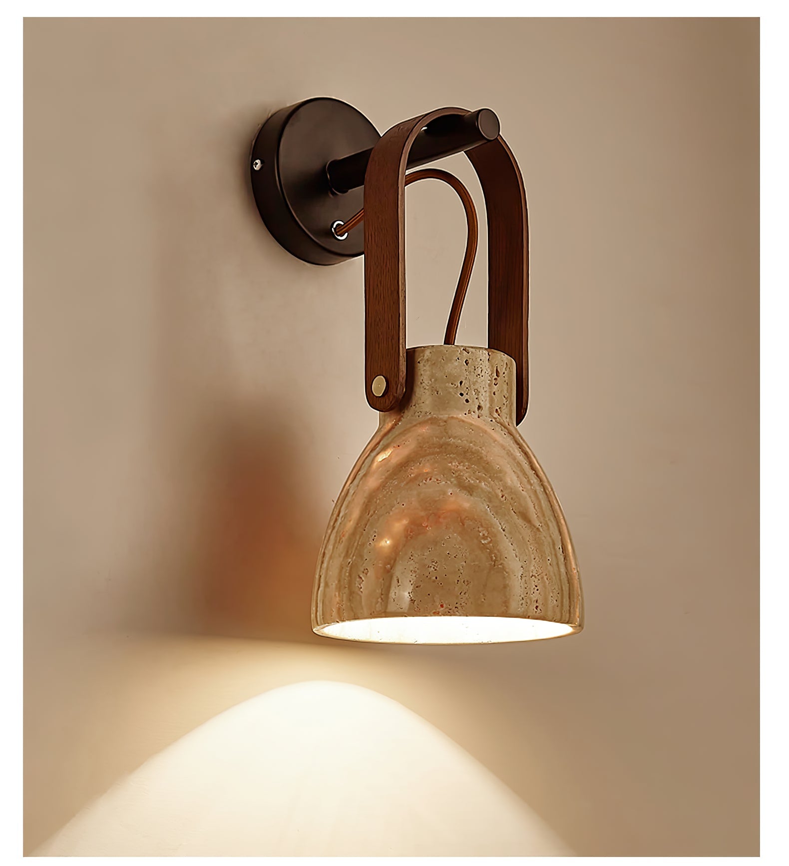 VeraApplique Murale Lanterne en Travertin - Neutralighting