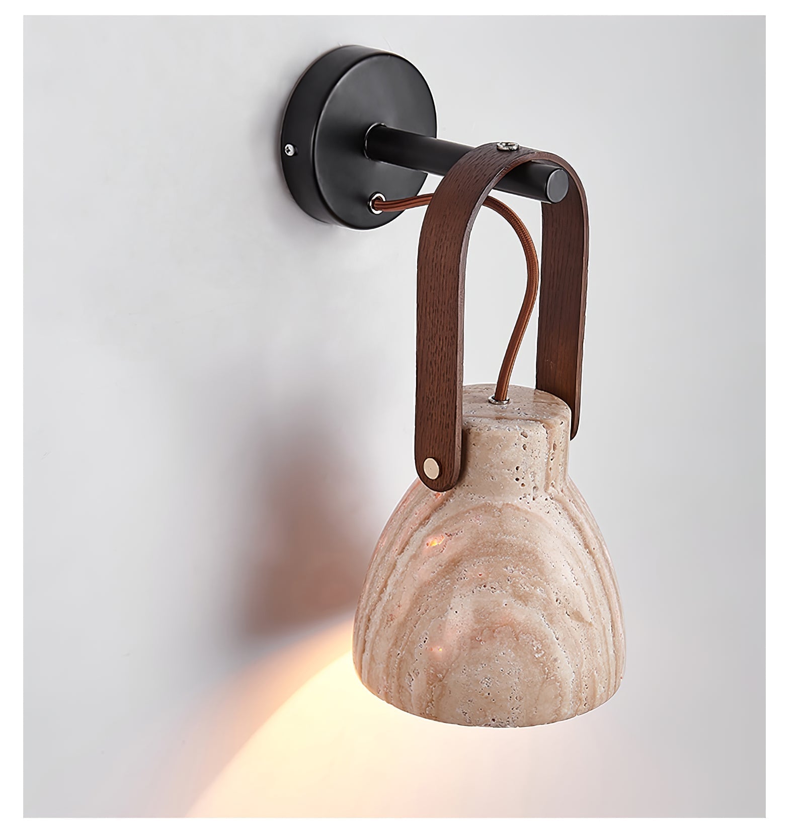 VeraApplique Murale Lanterne en Travertin - Neutralighting