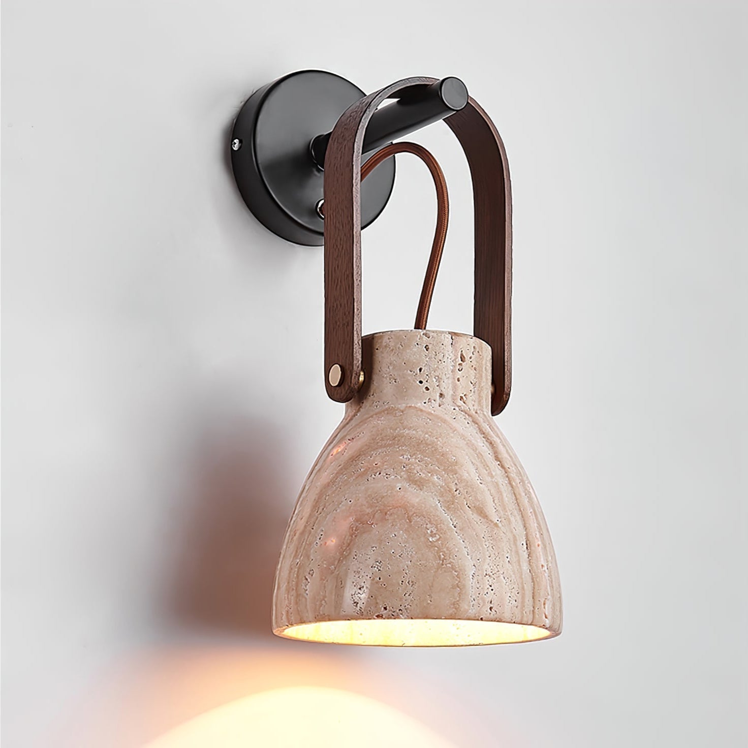 VeraApplique Murale Lanterne en Travertin - Neutralighting