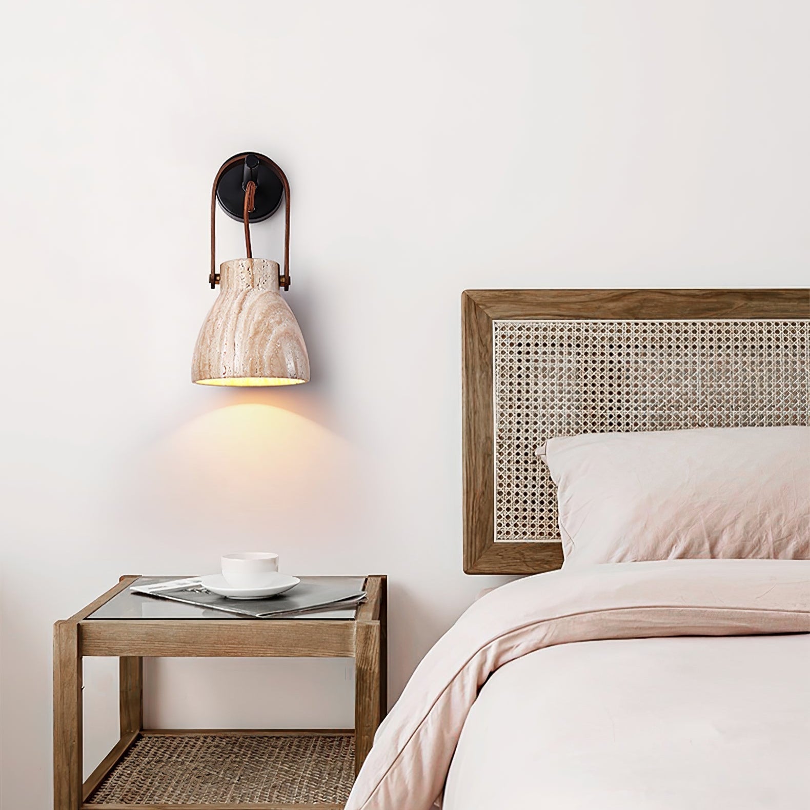 VeraApplique Murale Lanterne en Travertin - Neutralighting