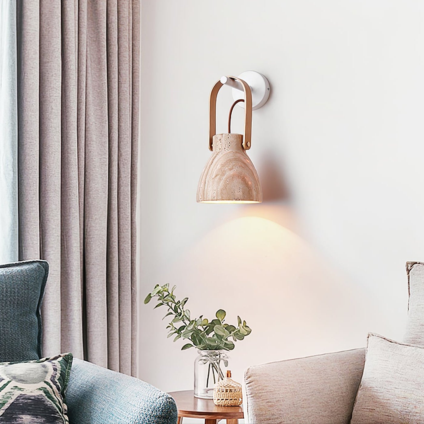 VeraApplique Murale Lanterne en Travertin - Neutralighting