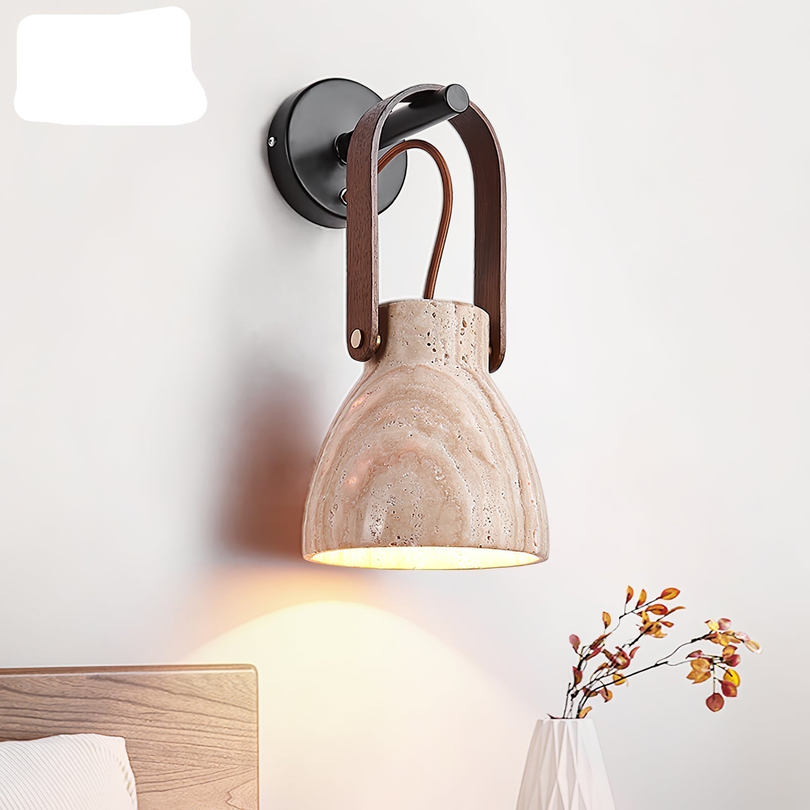 VeraApplique Murale Lanterne en Travertin - Neutralighting