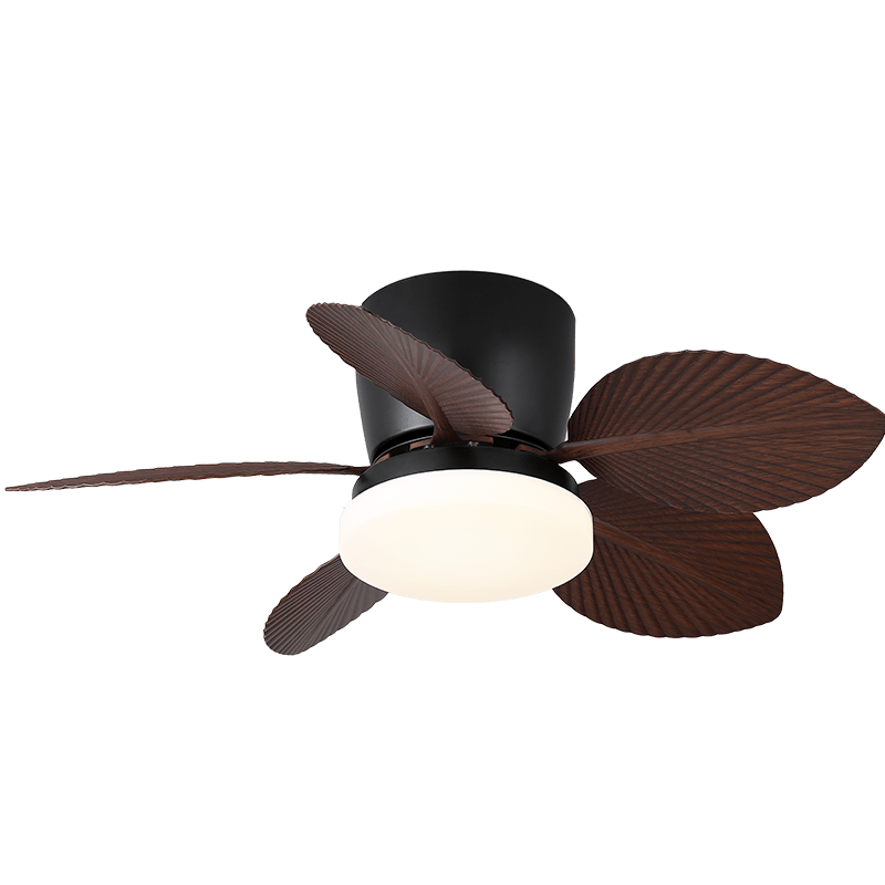 Ventilateur de plafond Qilv Breeze avec LED intégrée allumée