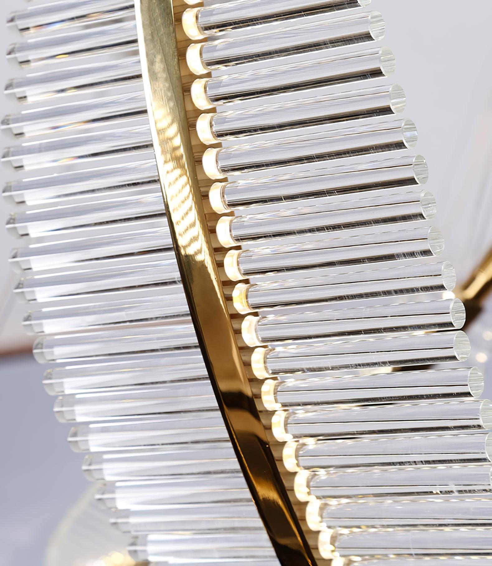 Lustra Chandelier Leaf Acrylic Gold Elegant Modern - Neutralighting