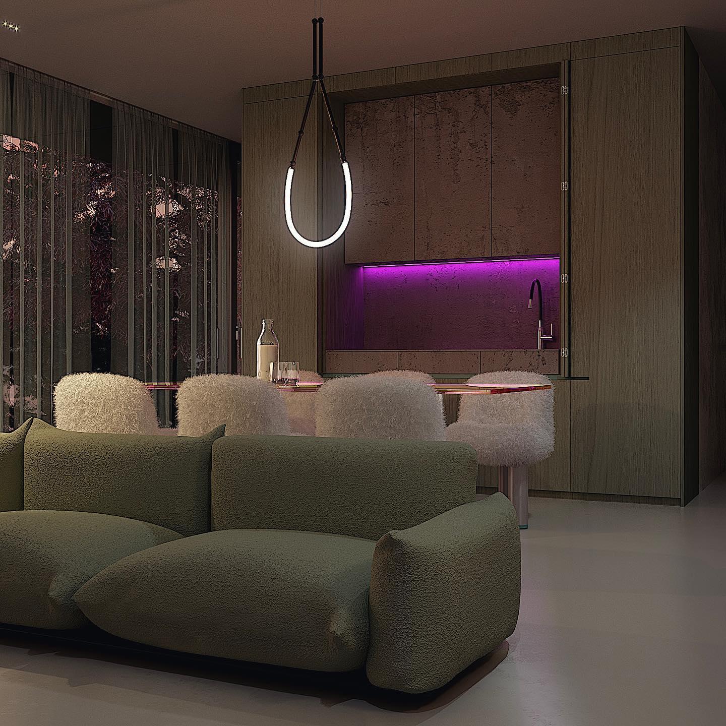 Lustra Lustre Leda LED Flexible Moderne Sculptural - Neutralighting