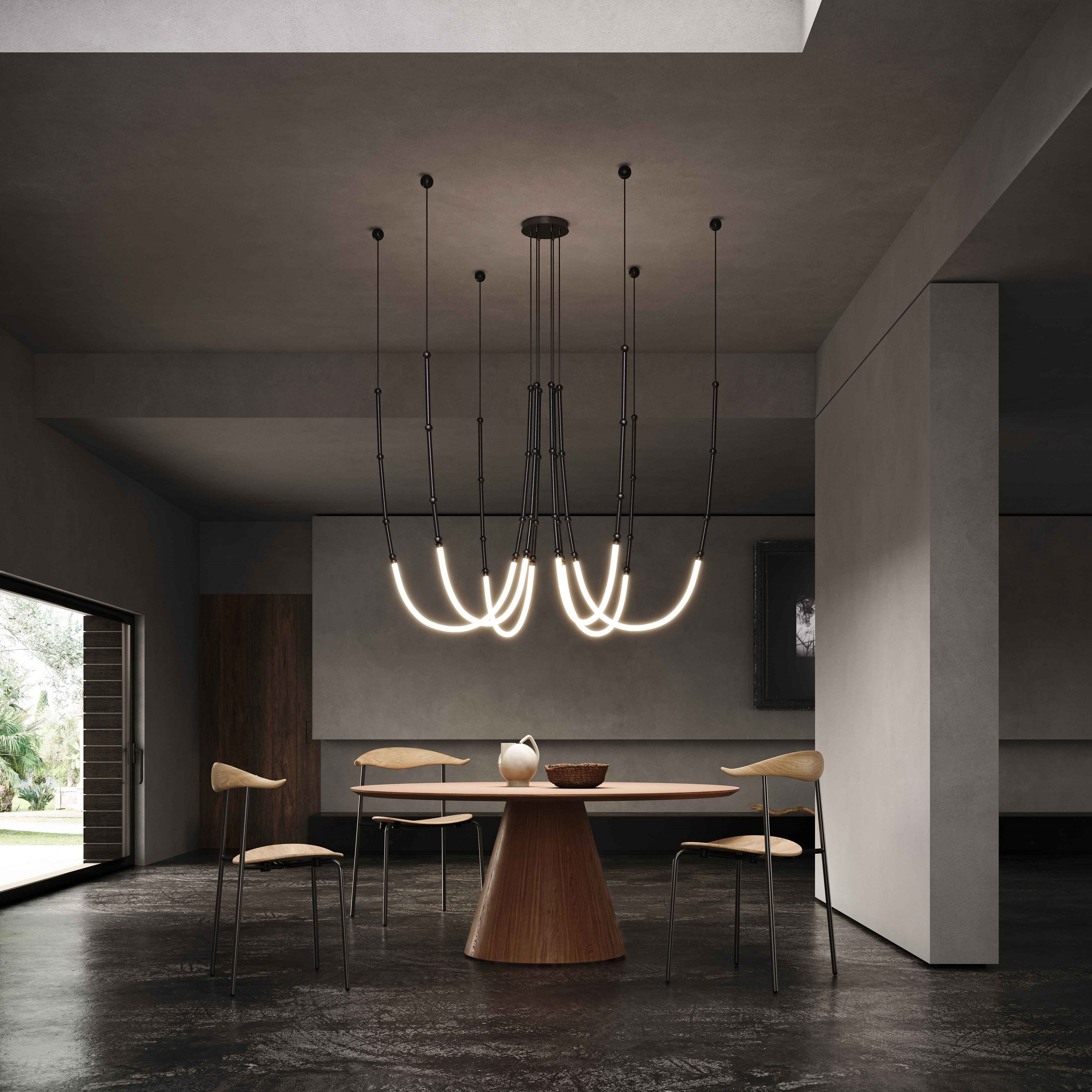 Chandelier Métal Moderne Minimaliste Ormirara - Neutralighting