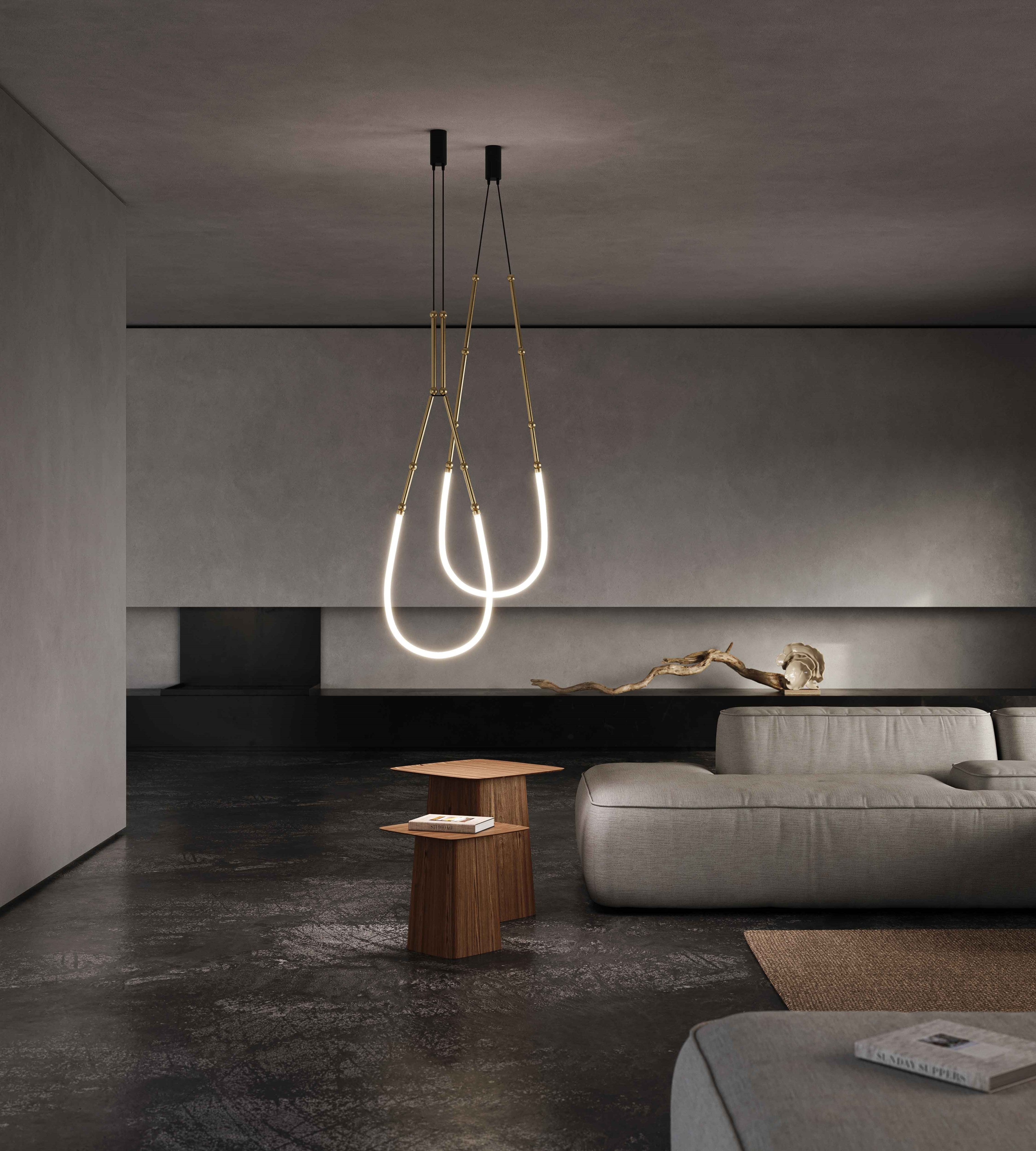Chandelier Métal Moderne Minimaliste Ormirara - Neutralighting