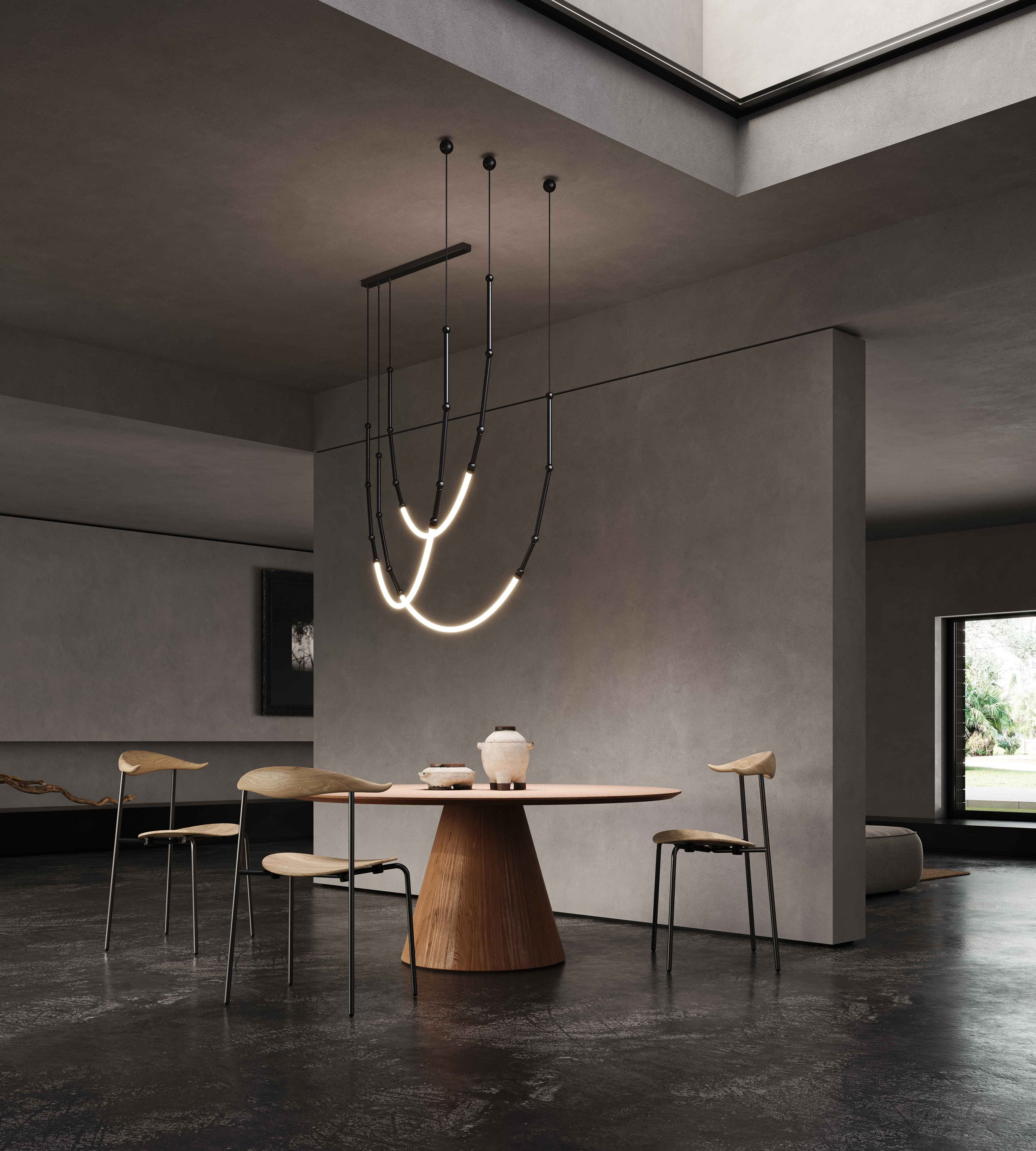 Chandelier Métal Moderne Minimaliste Ormirara - Neutralighting