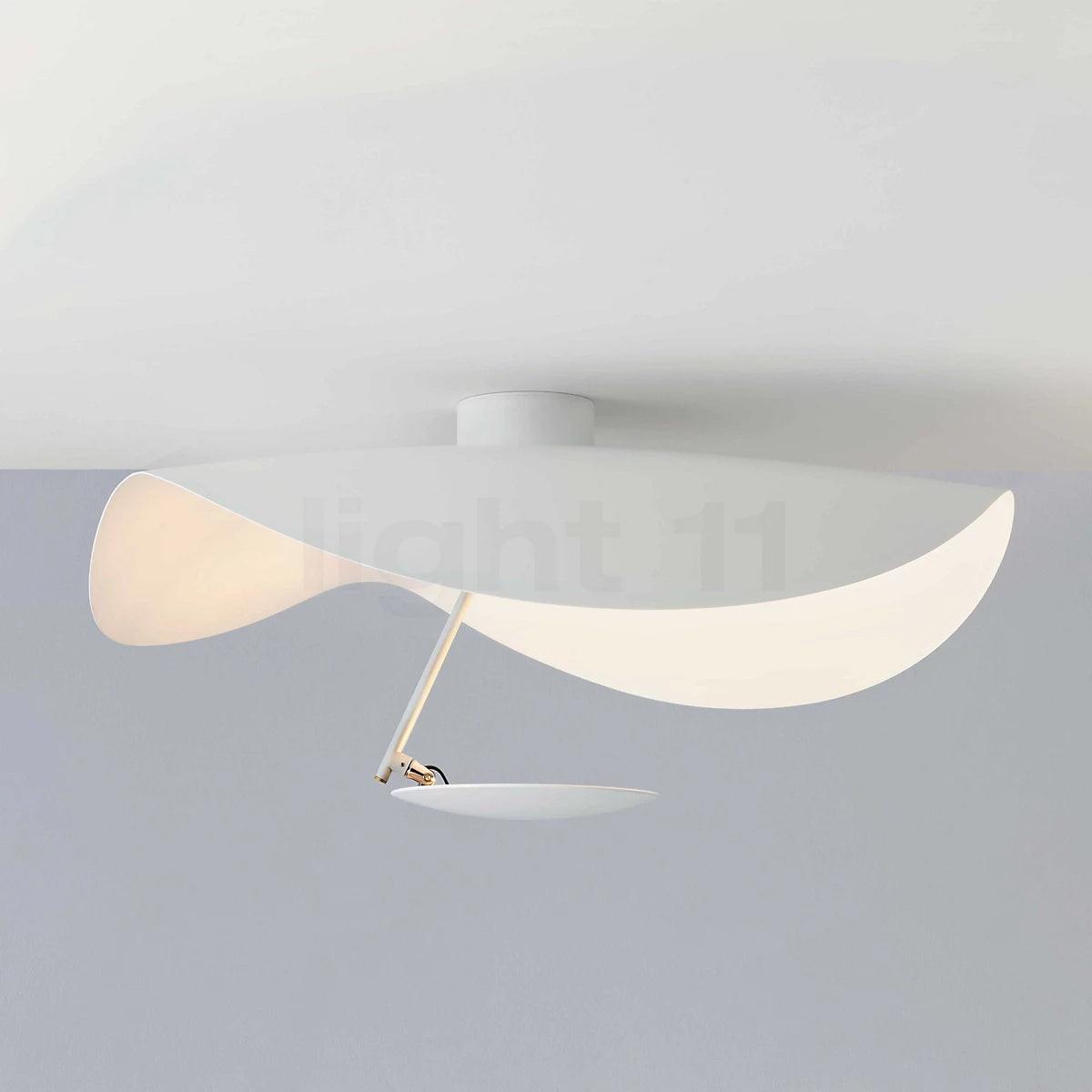 Solara Plafonnier Abat-jour Courbé et Intérieur Doré - Neutralighting