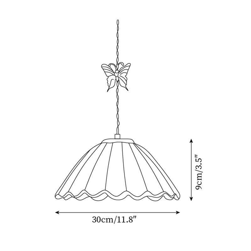 Leira Jupe Suspension Coquillage Teinté Verre Vintage - Neutralighting