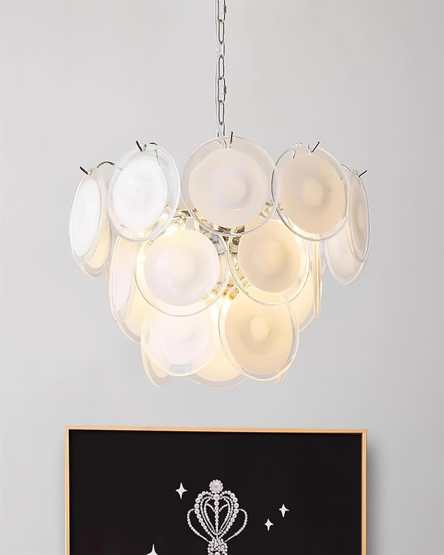 Lelaina Lustre Cascade en Verre Soufflé à la Main - Neutralighting