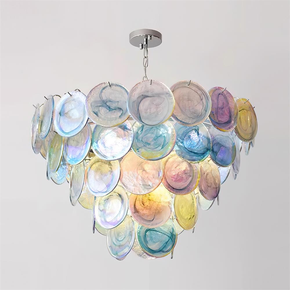 Lelaina Lustre Cascade en Verre Soufflé à la Main - Neutralighting