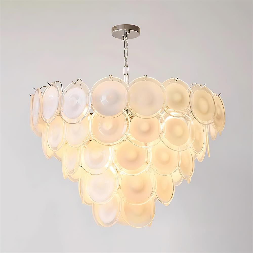 Lelaina Lustre Cascade en Verre Soufflé à la Main - Neutralighting