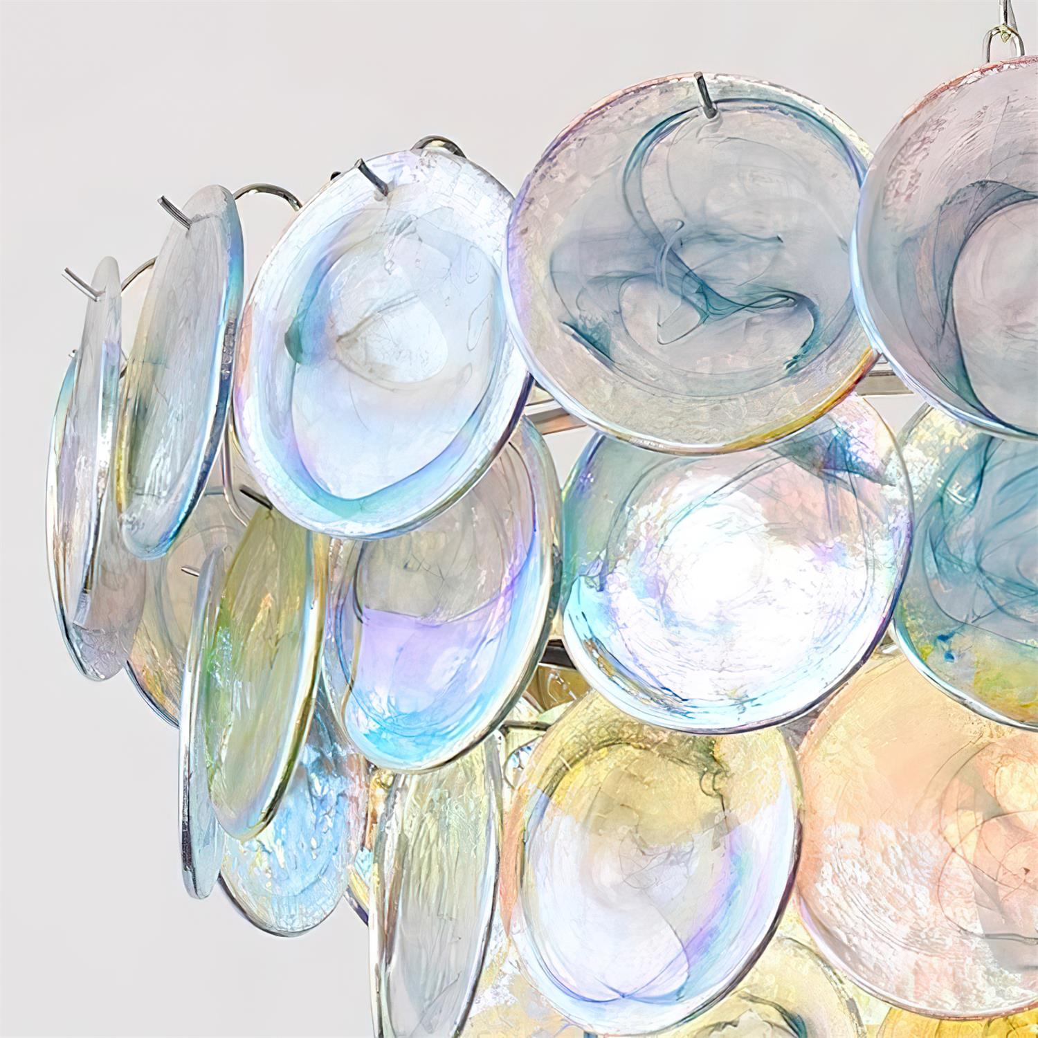 Lelaina Lustre Cascade en Verre Soufflé à la Main - Neutralighting