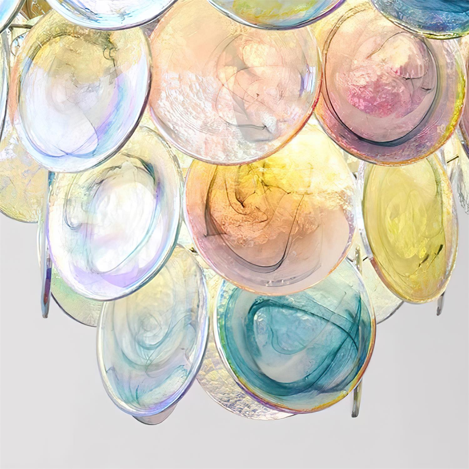 Lelaina Lustre Cascade en Verre Soufflé à la Main - Neutralighting