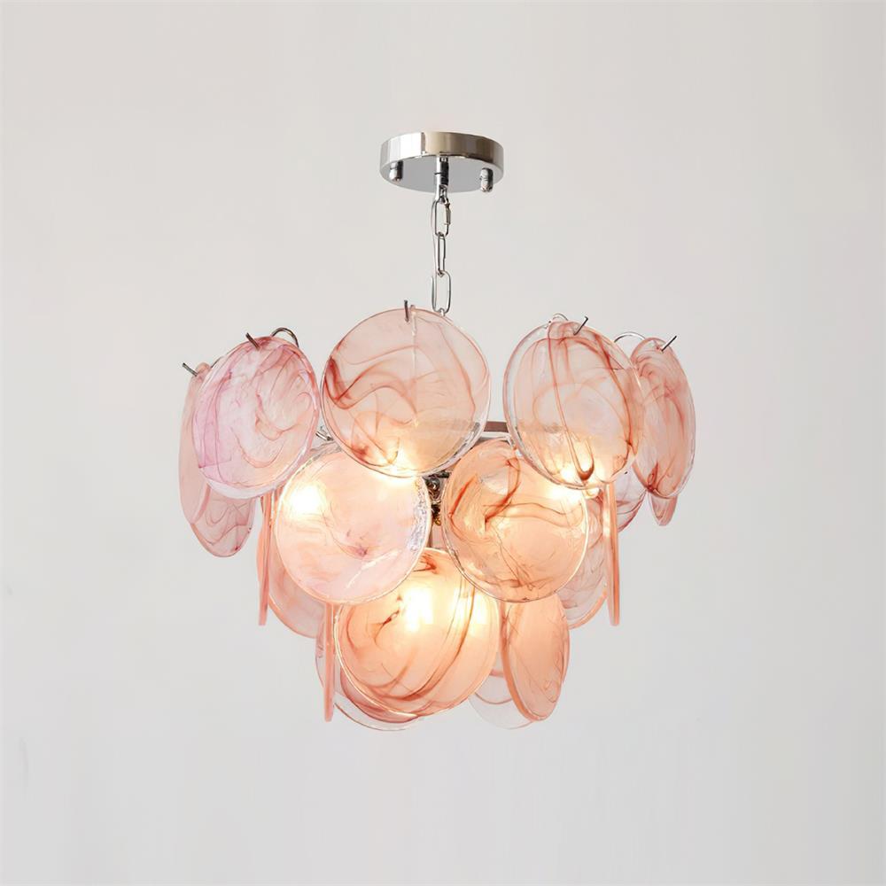 Lelaina Lustre Cascade en Verre Soufflé à la Main - Neutralighting