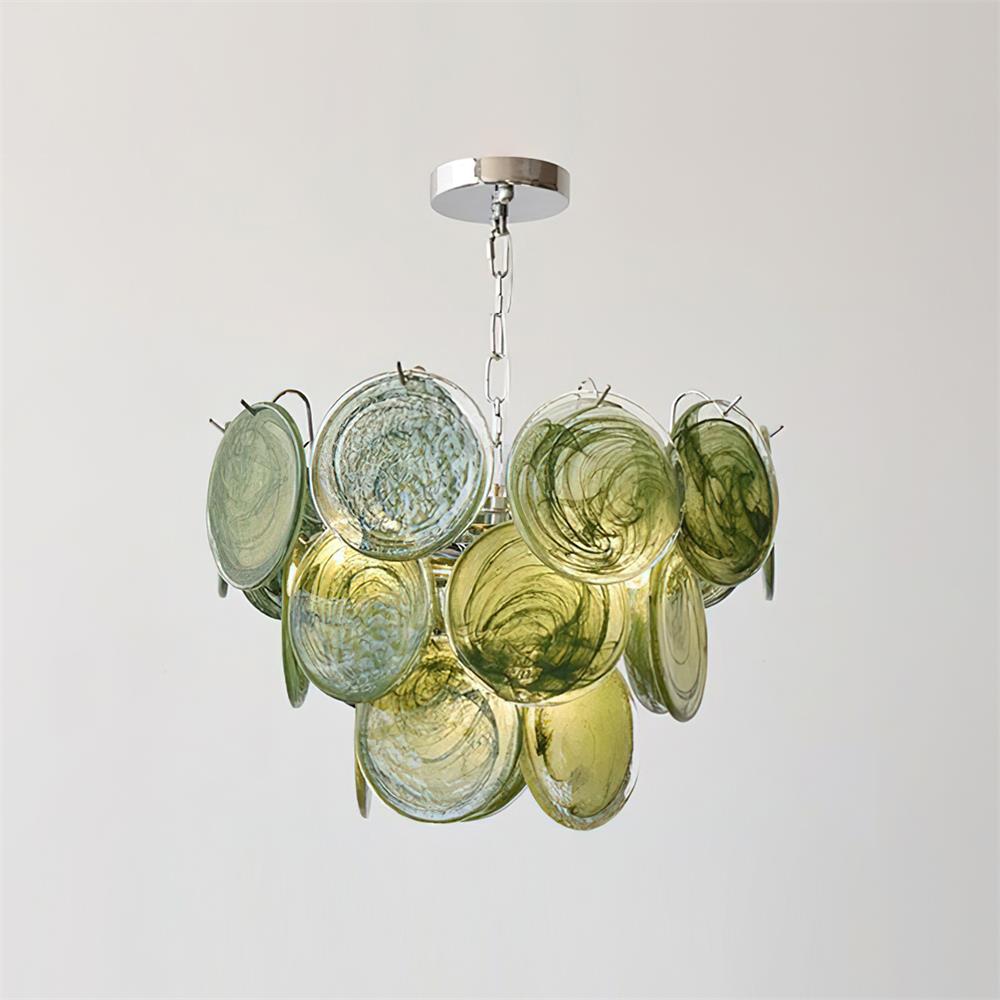 Lelaina Lustre Cascade en Verre Soufflé à la Main - Neutralighting