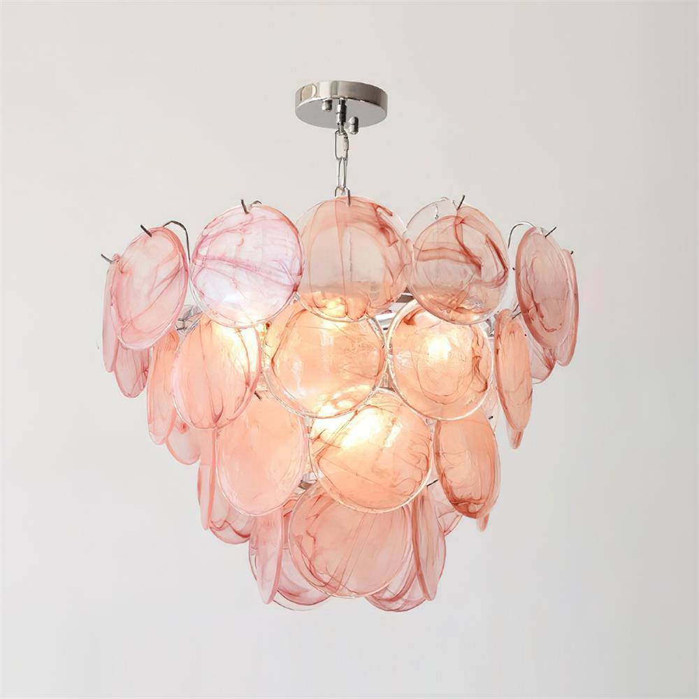 Lelaina Lustre Cascade en Verre Soufflé à la Main - Neutralighting