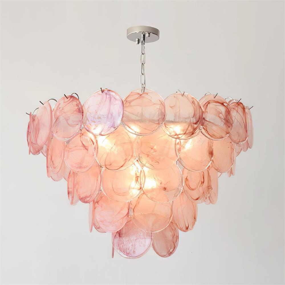 Lelaina Lustre Cascade en Verre Soufflé à la Main - Neutralighting