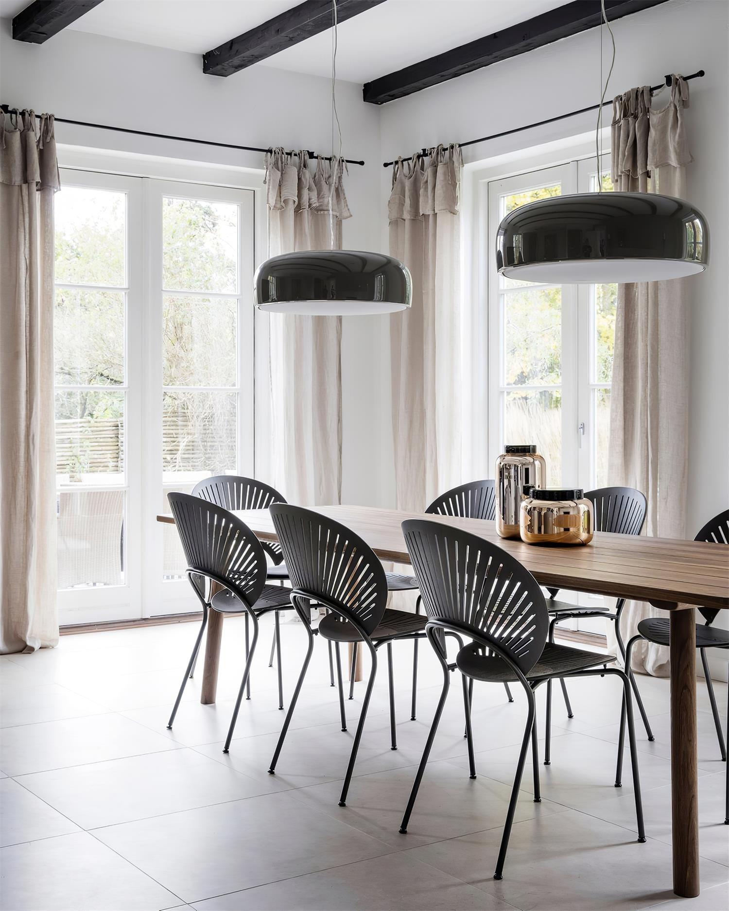Letifly Lustre Pendentif Dôme Noir Brillant - Neutralighting