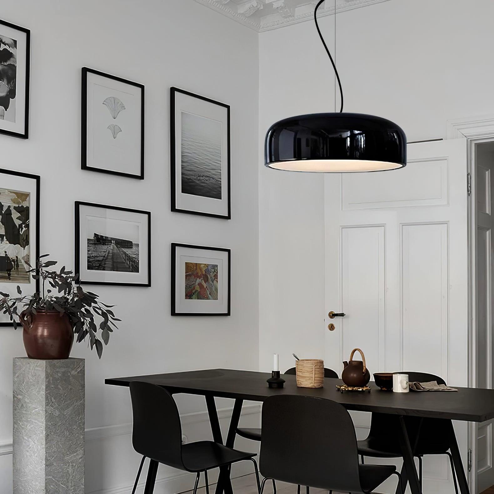 Letifly Lustre Pendentif Dôme Noir Brillant - Neutralighting