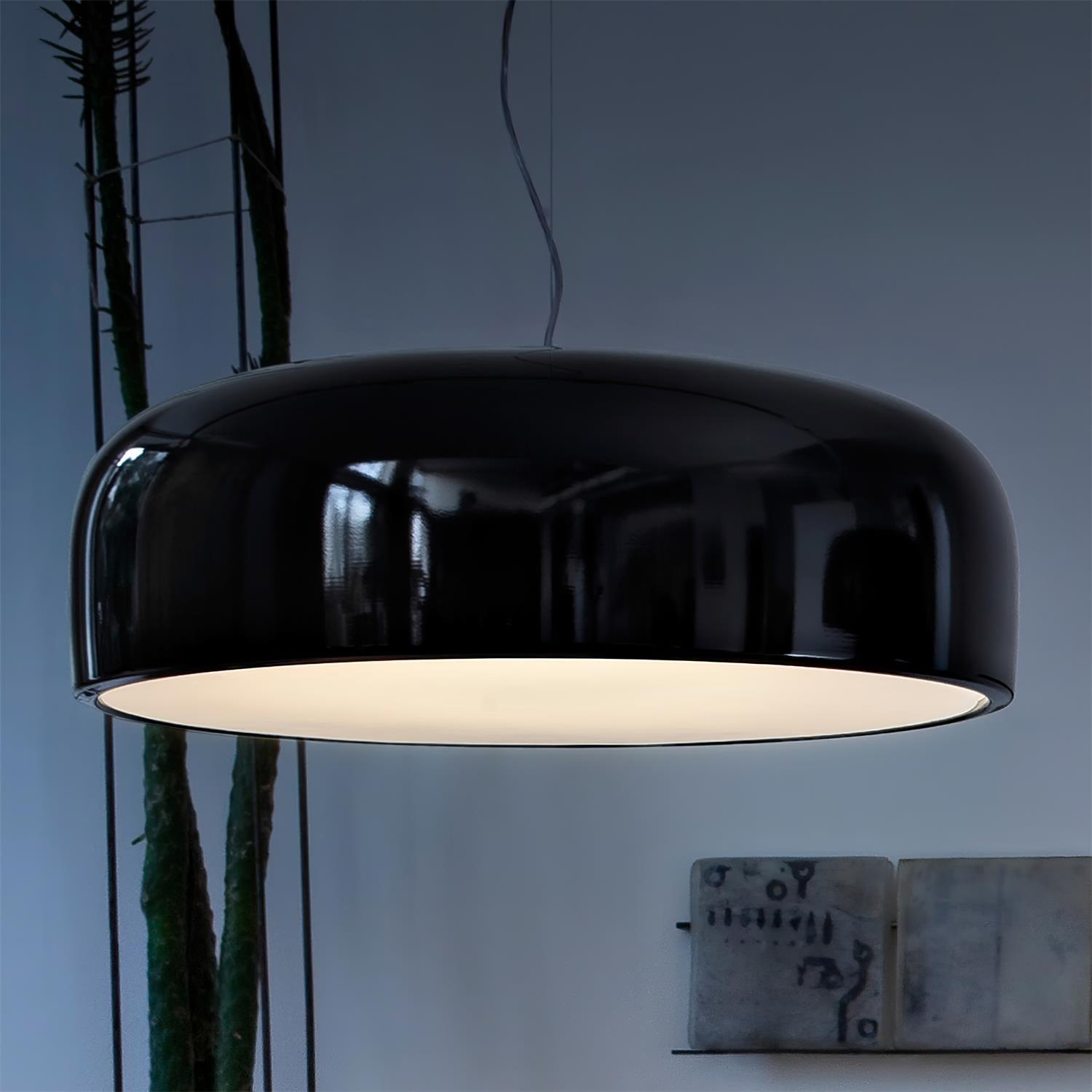Letifly Lustre Pendentif Dôme Noir Brillant - Neutralighting
