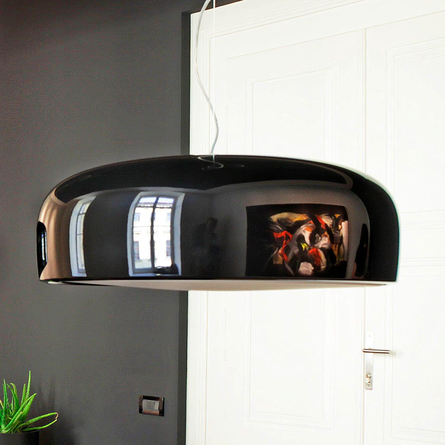 Letifly Lustre Pendentif Dôme Noir Brillant - Neutralighting