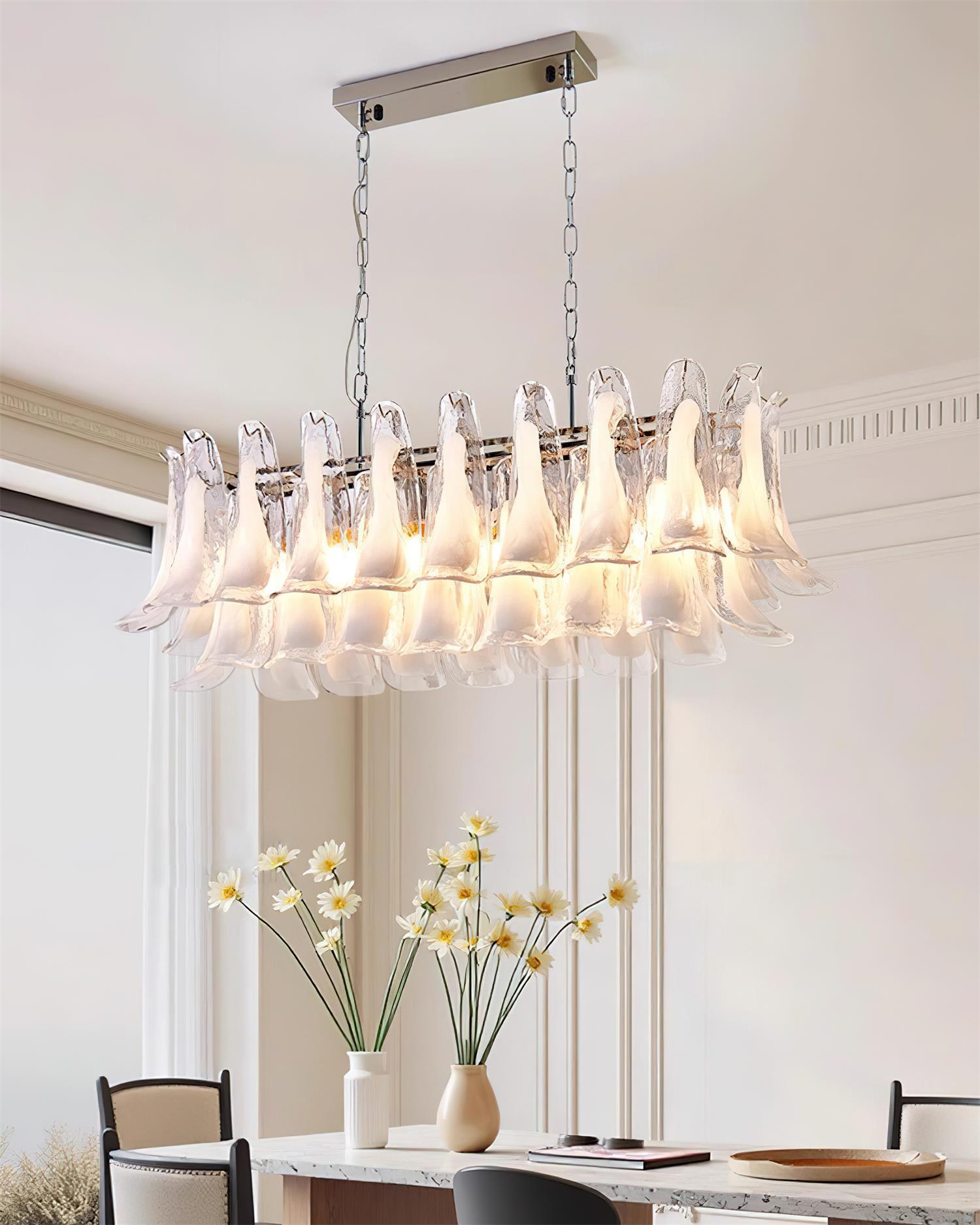 Elizabeth Chandelier Murano Rectangulaire - Neutralighting