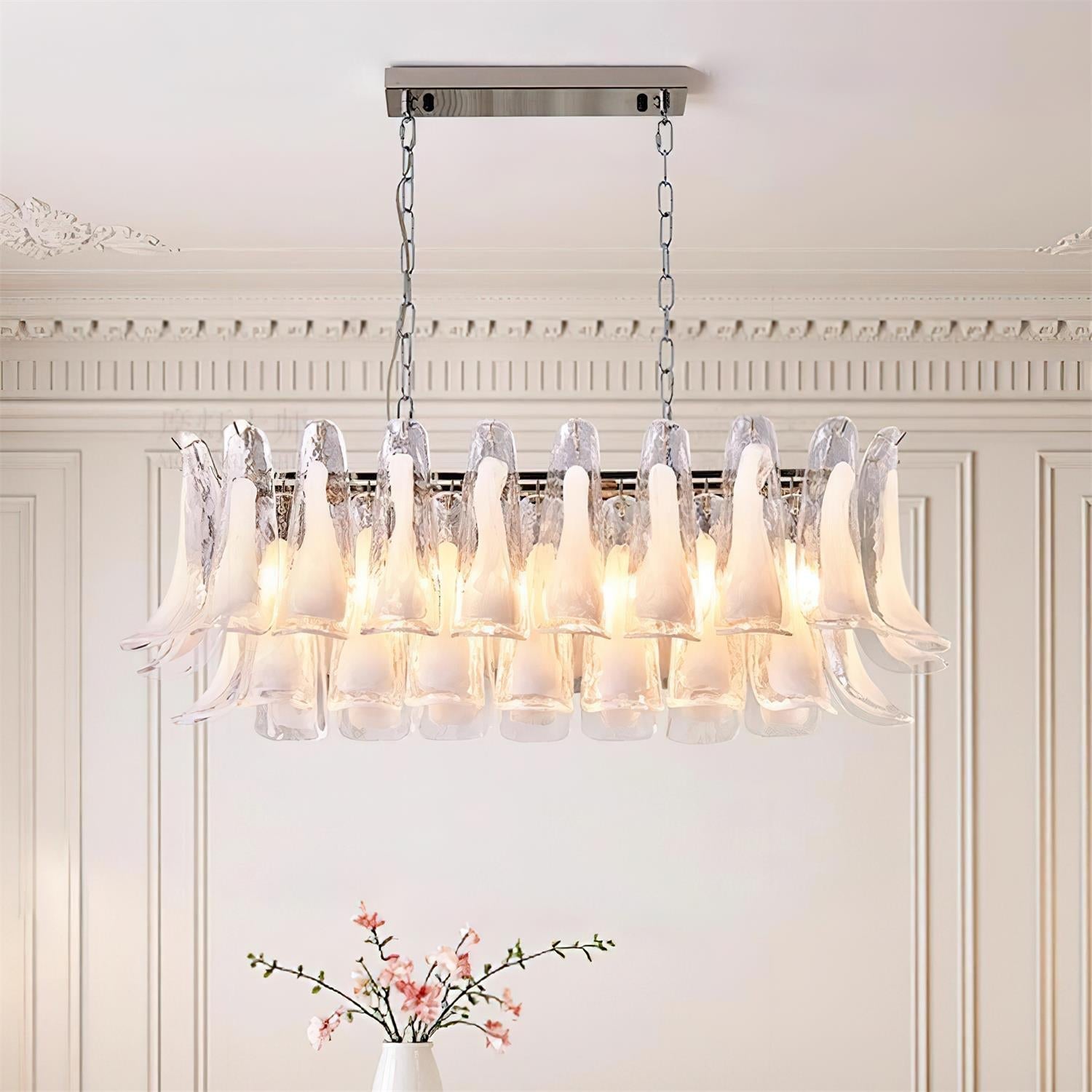Elizabeth Chandelier Murano Rectangulaire - Neutralighting