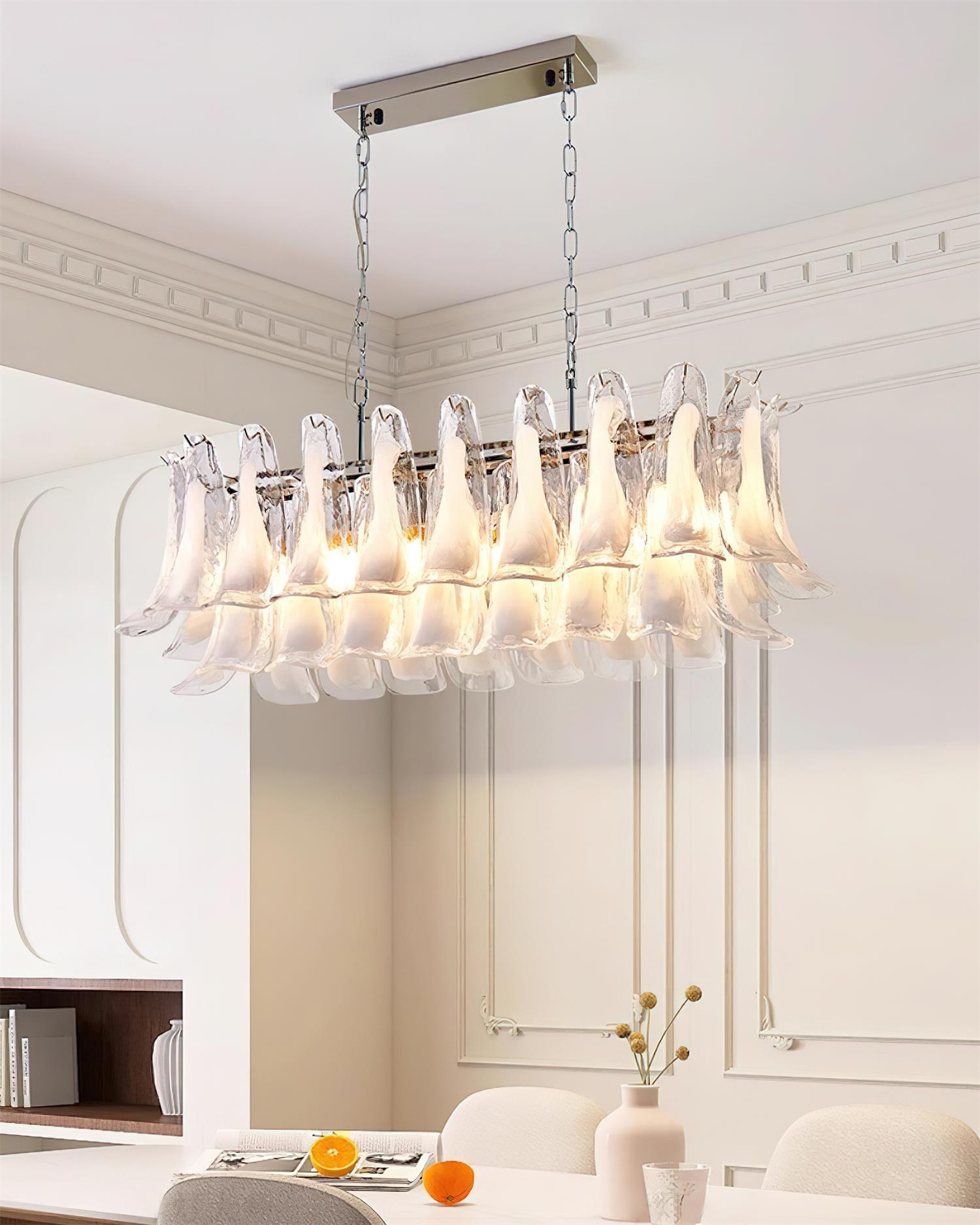 Elizabeth Chandelier Murano Rectangulaire - Neutralighting