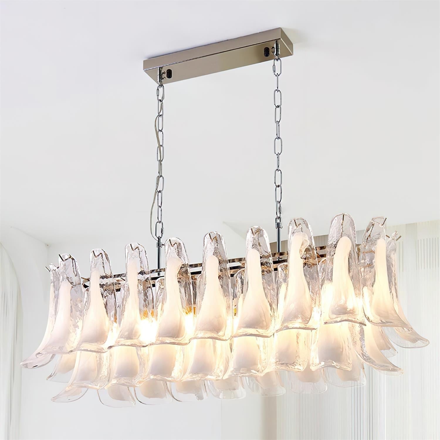 Elizabeth Chandelier Murano Rectangulaire - Neutralighting