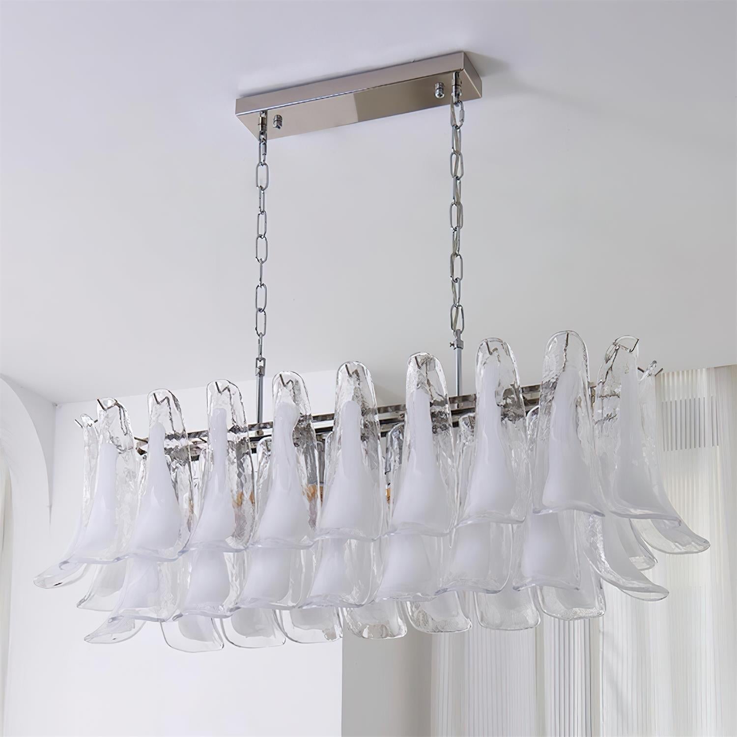 Elizabeth Chandelier Murano Rectangulaire - Neutralighting