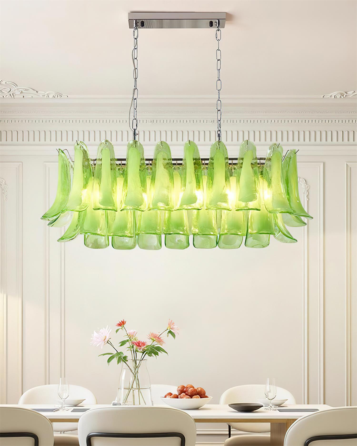 Elizabeth Chandelier Murano Rectangulaire - Neutralighting