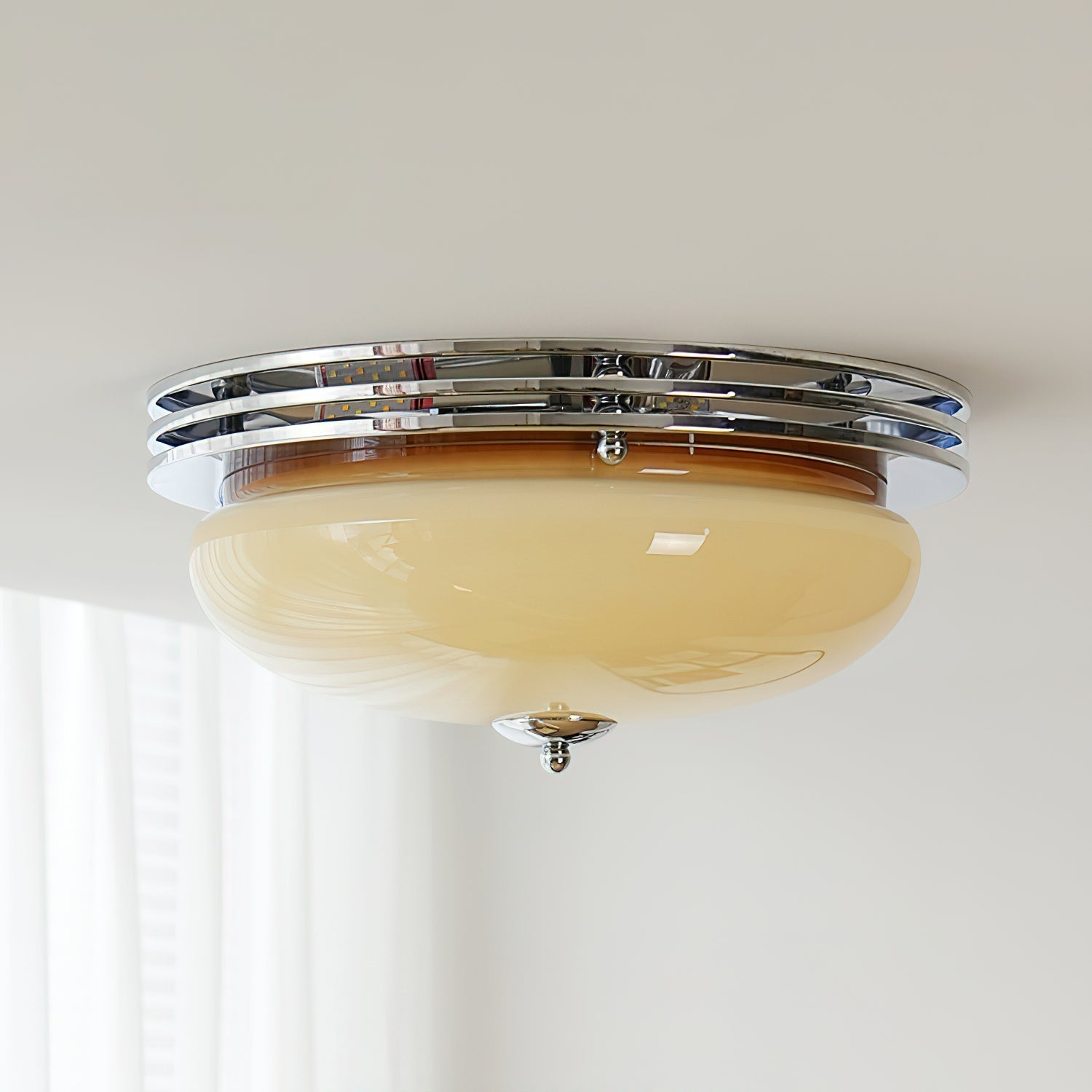 Plafonnier Baldaquin Verre Ombre Classique Rond Moderne - Neutralighting