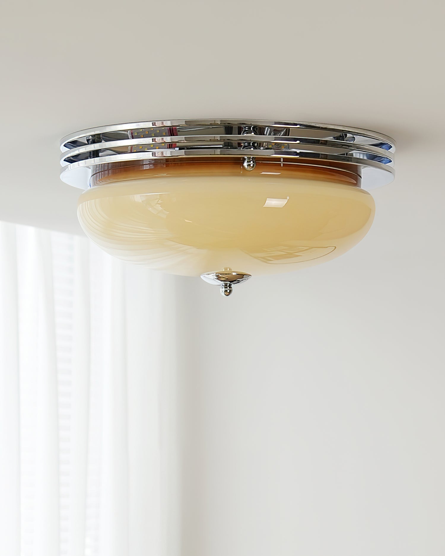 Plafonnier Baldaquin Verre Ombre Classique Rond Moderne - Neutralighting