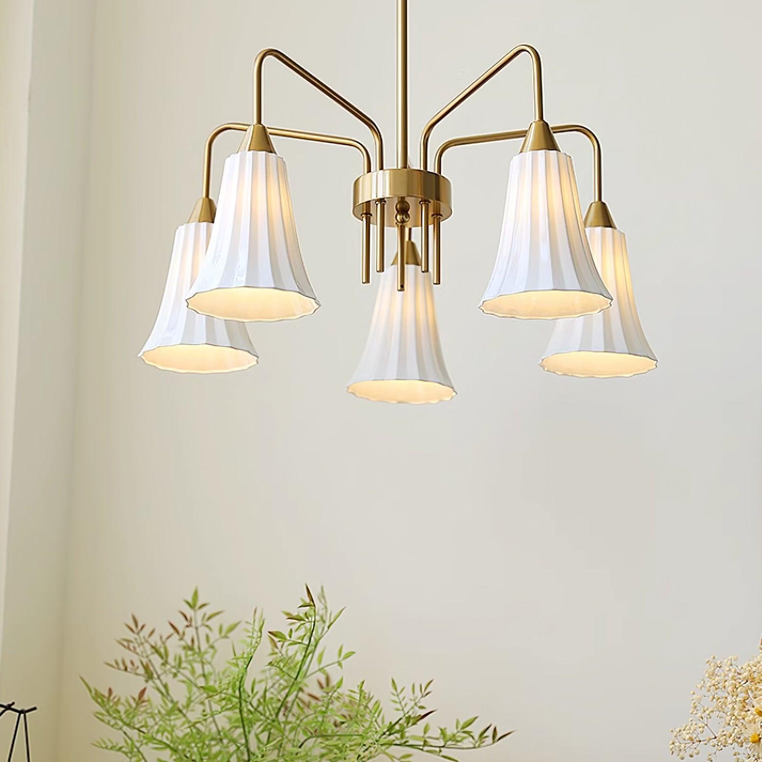 Lenore Chandelier Élégant en Céramique Intemporel - Neutralighting