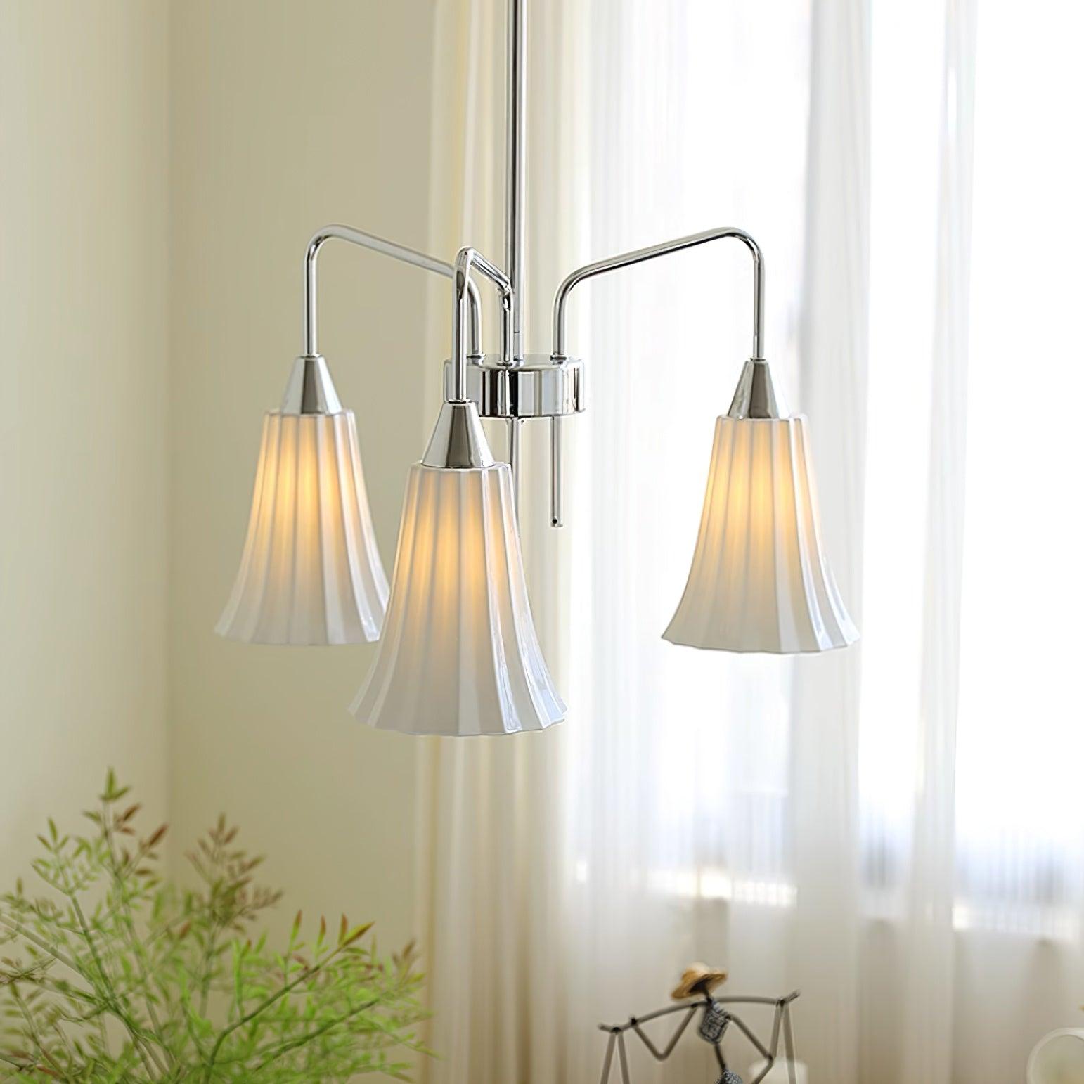 Lenore Chandelier Élégant en Céramique Intemporel - Neutralighting