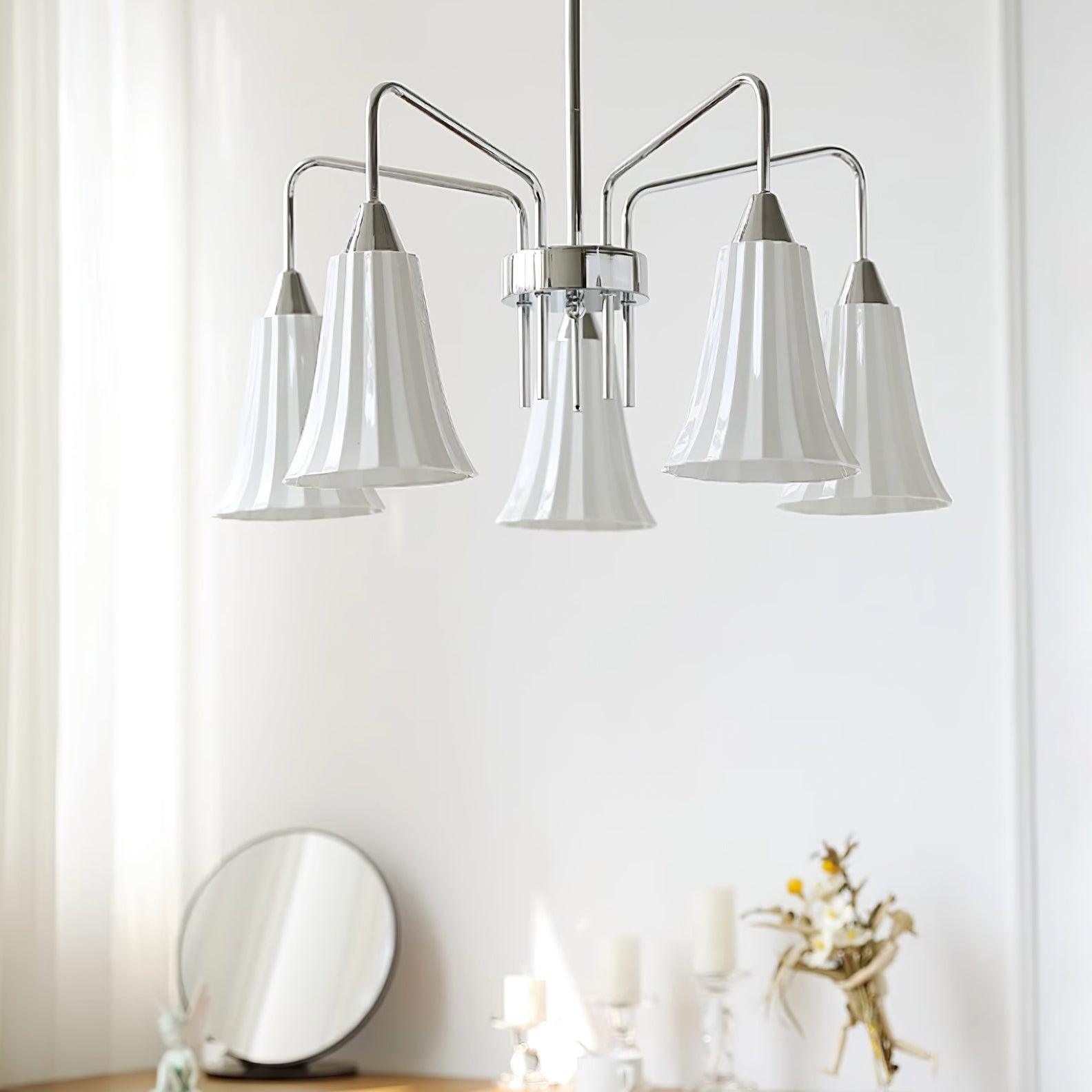 Lenore Chandelier Élégant en Céramique Intemporel - Neutralighting