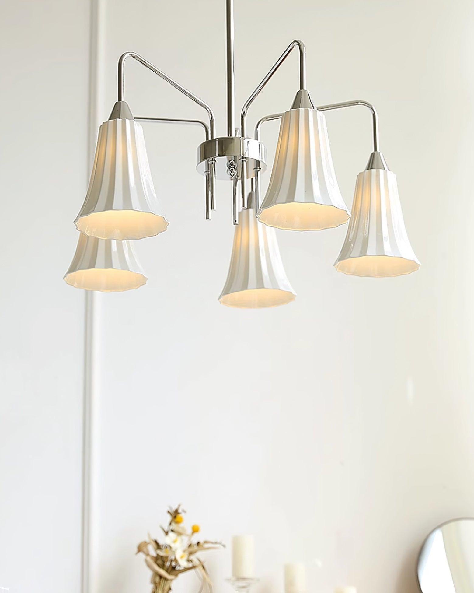Lenore Chandelier Élégant en Céramique Intemporel - Neutralighting