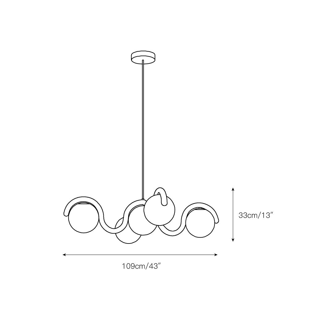 Chandelier en Verre et Laiton Art Créativité Élégance Eurvinen - Neutralighting