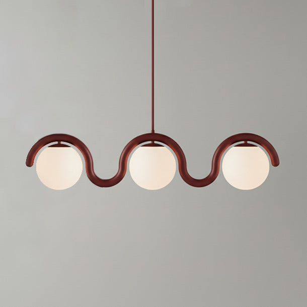 Uveta Lustre Linéaire Rouge & Argenté