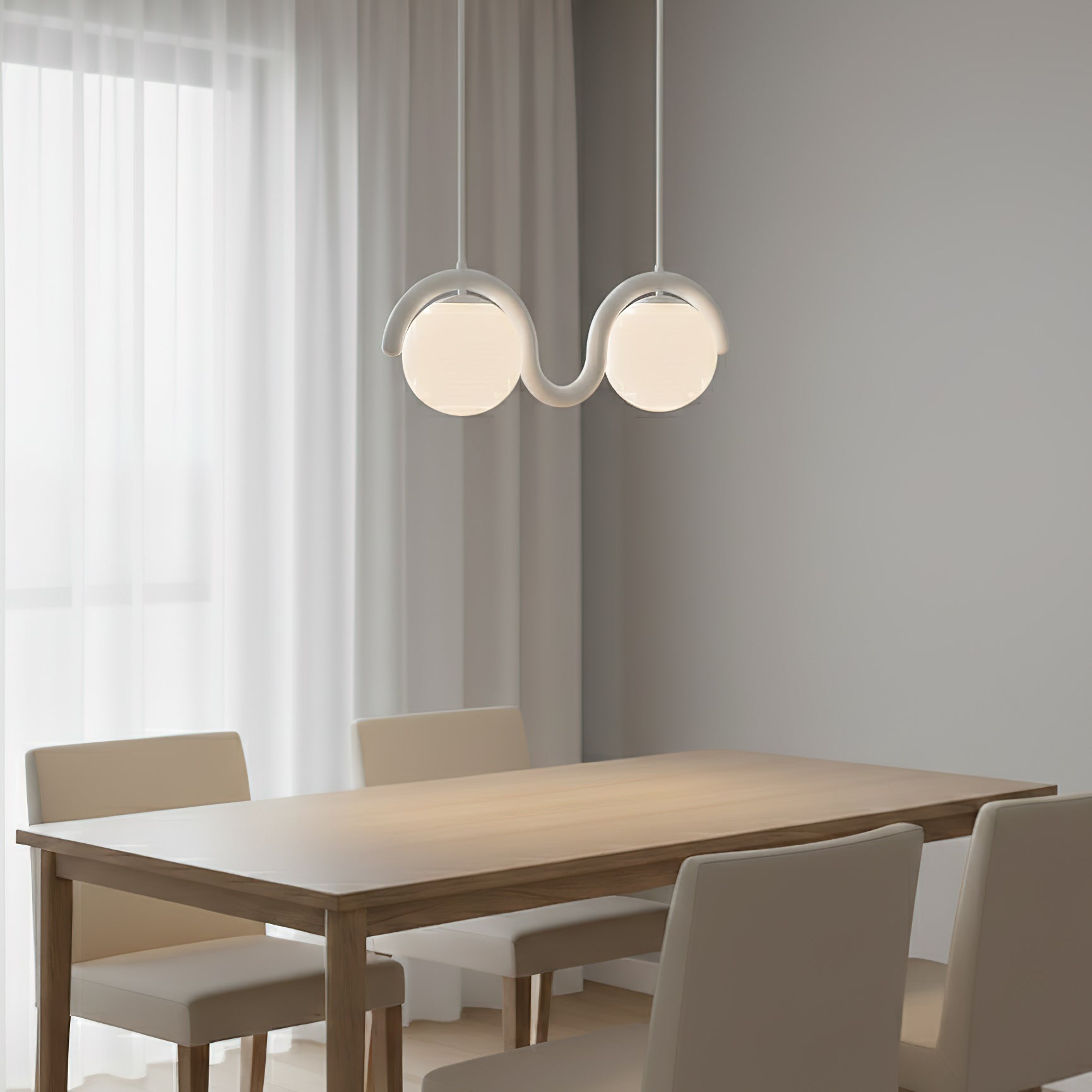 Uveta Lustre Linéaire Rouge & Argenté