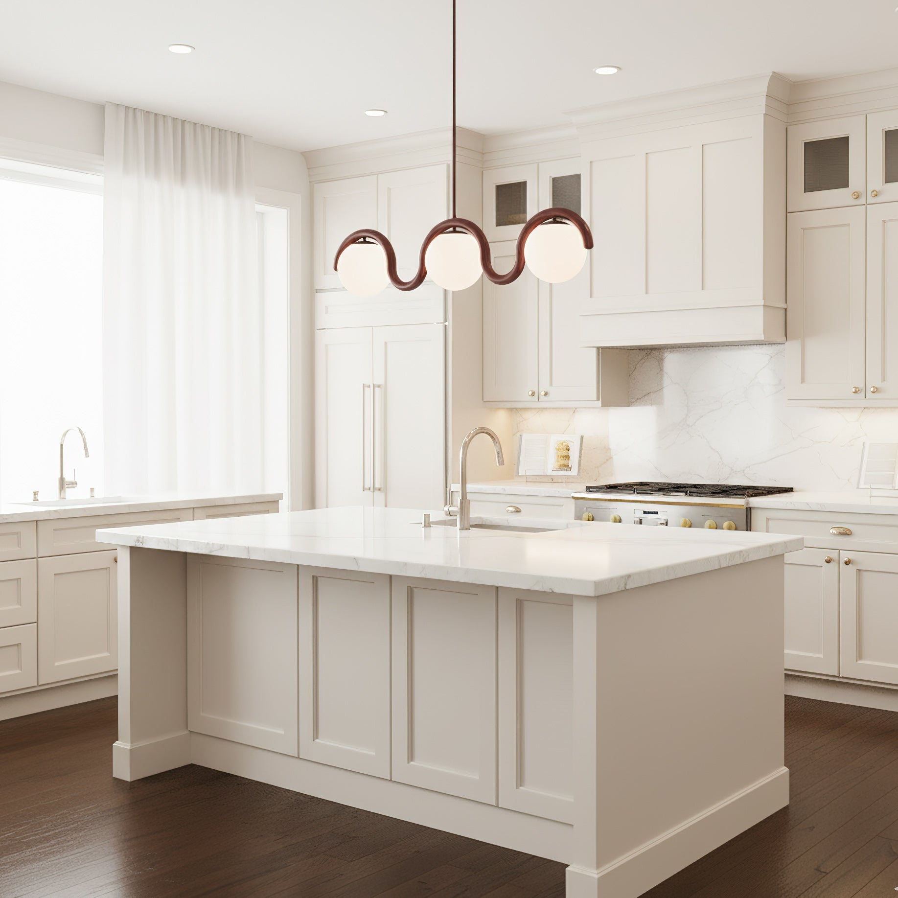 Uveta Lustre Linéaire Rouge & Argenté