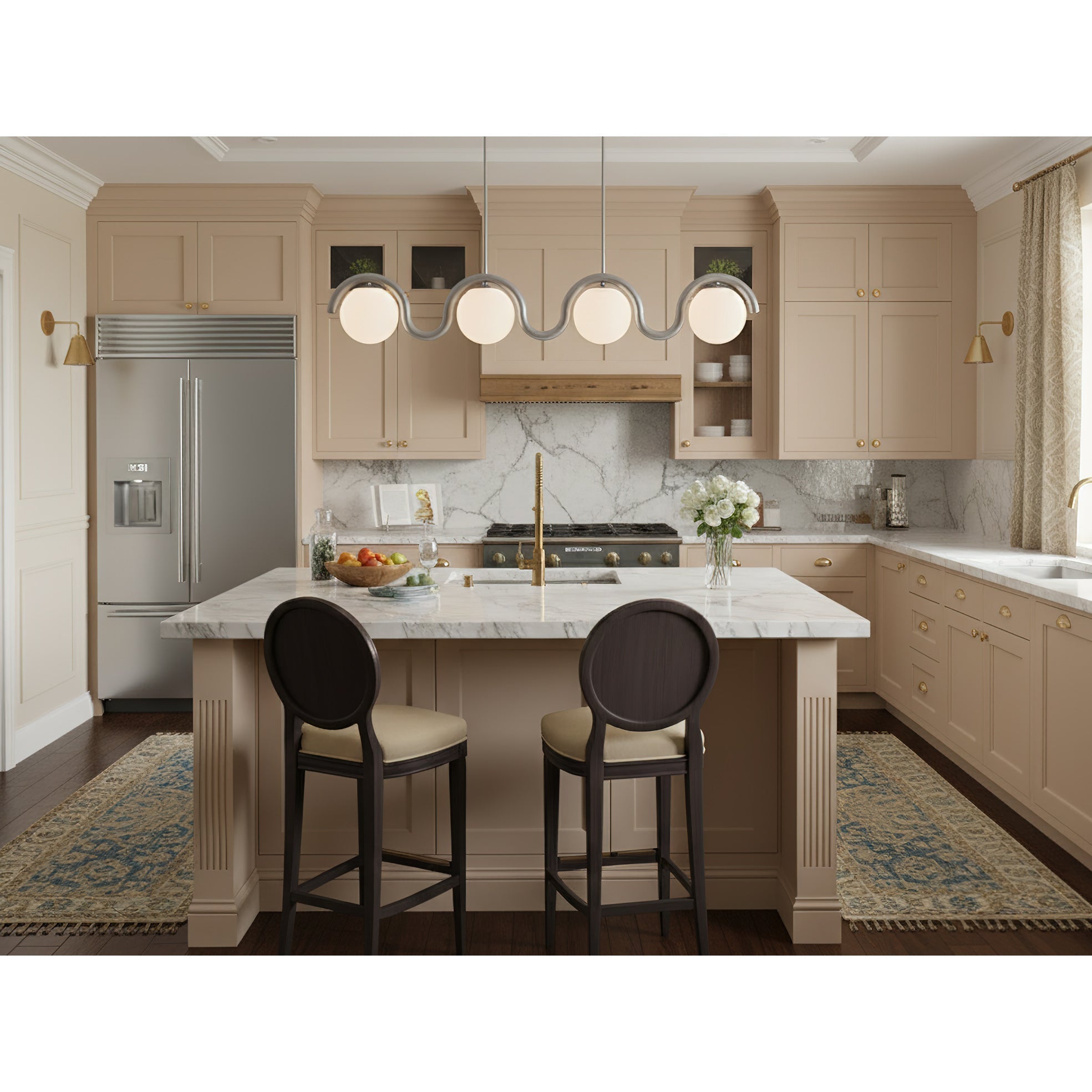 Uveta Lustre Linéaire Rouge & Argenté