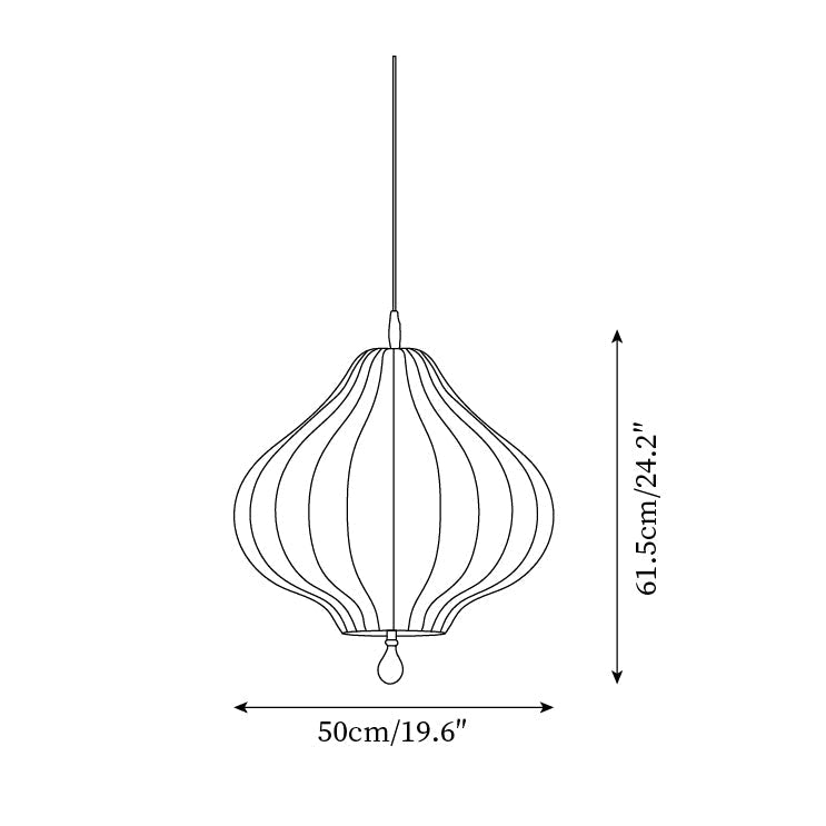 Leocadia Suspension Courbe Lanterne Organique - Neutralighting